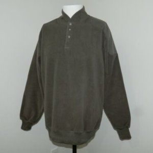 NEW Cabela's Mens Brown Elbow Patch Pullover Fleece Jacket Size M